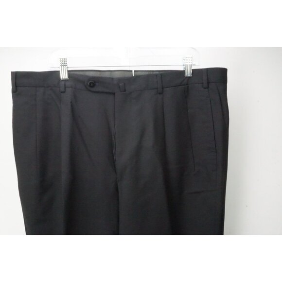 Incotex Black 100% Wool Dress Pants Trousers 58 EU Brand NEW